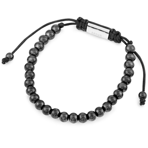 Adjustable Black Onyx Beads Bracelet