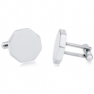 Stainless Steel Octagon Cufflink