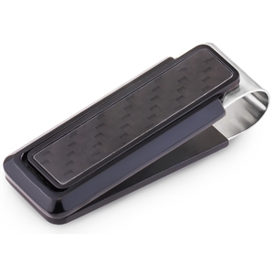 Brass Rhodium Plated With Black Paint Money Clip