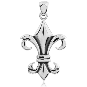 Stainless Steel Pendant Fleur-de-Lis