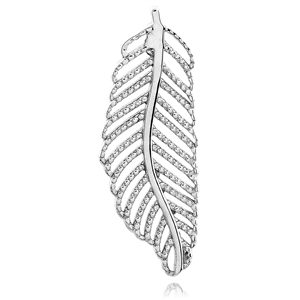 Stainless Steel Pendant Feather Leaf