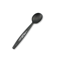 StalkMarket Compostable 6.5" Spoon - Heavy Duty - Black