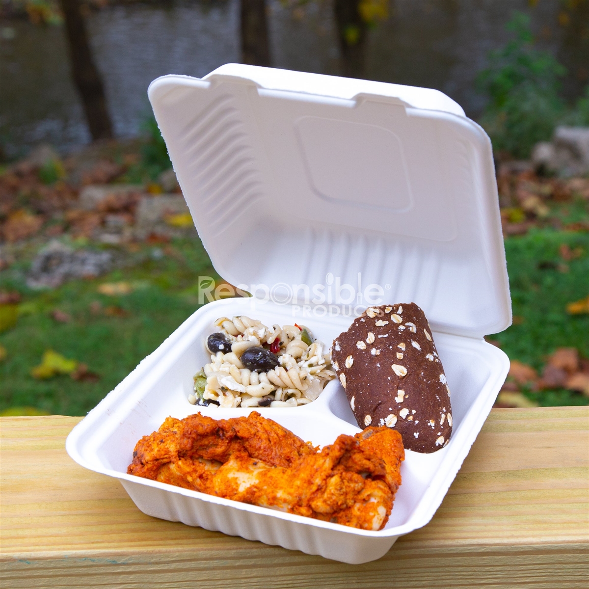 Compostable Biodegradable Take Out Food Containers with Clamshell