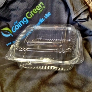 StalkMarket Clear Compostable PLA Clamshell 8"
