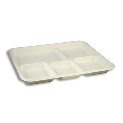 StalkMarket Compostable Bagasse Food Tray Five Compartment