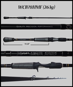 WCB78HMF - 7'8" Heavy Mod-Fast Cranking-Blended Graphite-Casting Rod
