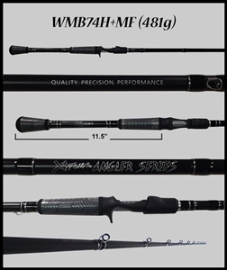 WMB74H+MF - 7'4" Heavy-Plus Mod-Fast Casting Rod