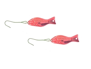 2 Pack of Big Red Goldfish Ornaments