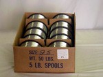 G11059 - Stitching Wire/Round/25 Gauge/On 5 lb. Spool/Tinned Finish/Per Case of 10 Spools
