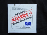 G34061 - Self-Adhesive Stainless Steel Shim Tape ACCU-SHIM 2 - .002" x 33 Feet (.05mm x 10m)