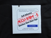 G34064 - Self-Adhesive Stainless Steel Shim Tape ACCU-SHIM 5 - .005 Inches x 33 Feet (.13 mm x 10 m)