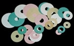 G34835 - Sucker/Heidelberg Flat Rubber Suction Discs/ 7/8" OD x 1/4" ID x 1/16" Thick/Each - Same price for other sizes & poly for several cents more (Please specify in notes when ordering)