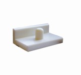 G40516 - Jogging Block with Magnetic Strip - 3" x 8" White/Plastic/Each