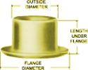 G44434 - Bates Brass Eyelets - Long - Per Thousand