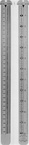 G47756 - Printer’s 12" Line Gauge Ruler/2-Sided/Stainless Steel/Point-Inches/Metric-Point