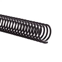 Spiral Plastic Coil 4:1 12" [7 mm (9/32"), Black] Box 100