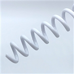 Spiral Plastic Coil 4:1 12" [13 mm (17/32"), White] Box 100