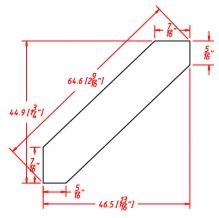 Ashford Series Grey Shaker ANGLE CROWN MOLDING (1 3/4"D X 1 3/4"H X 96"W) from The Cabinet Depot