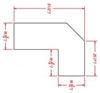 Ashford Series Frost White Shaker ANGLE LIGHT RAIL MOLDING (1"H X 2"D X 96"W)MOUNTS TO BOTTOM OF WALL  KITCHEN CABINETS) from The Cabinet Depot