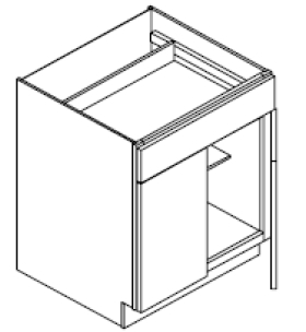 Fairfield Series Turnberry BASE 24 KITCHEN CABINET - 2 DOOR, 1 DRAWER 1 SHELF (24"Wx24"Dx34 1/2"H) from The Cabinet Depot