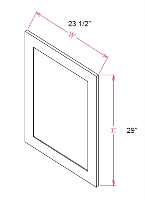 Ashford Series Charleston White  Accessories BASE DECORATIVE DOOR PANEL (23 1/2"Wx29"H) from The Cabinet Depot