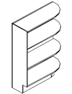 Advantage Series Dark Chocolate Oak BASE END SHELF - 1 SHELF (LEFT) (12"Wx24"Dx34 1/2"H) from The Cabinet Depot