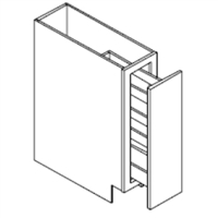 Fairfield Series Turnberry BASE SPICE RACK PULL OUT - 3 SHELF (9"Wx24"Dx34 1/2"H) from The Cabinet Depot