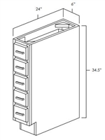 Ashford Series Frost White Shaker BASE 30 KITCHEN CABINET - 2 DOORS, 2 DRAWERS, 1 SHELF (30"Wx24"Dx34 1/2"H)  from The Cabinet Depot