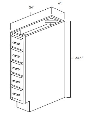 Ashford Series Frost White Shaker BASE 30 KITCHEN CABINET - 2 DOORS, 2 DRAWERS, 1 SHELF (30"Wx24"Dx34 1/2"H)  from The Cabinet Depot