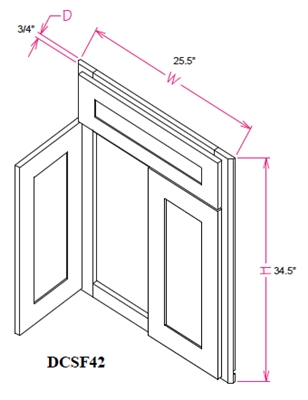 Ashford Series  Charleston Saddle SPICE DRAWER - 1 DRAWER (6"Wx24"D"x34 1/2"H) from The Cabinet Depot