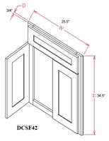 Ashford Series  Charleston White SPICE DRAWER - 1 DRAWER (6"Wx24"D"x34 1/2"H) from The Cabinet Depot