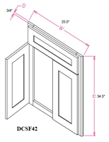 Ashford Series  Frost White Shaker SPICE DRAWER - 1 DRAWER (6"Wx24"D"x34 1/2"H) from The Cabinet Depot