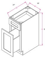 Ashford Series  Grey Shaker SPICE DRAWER - 1 DRAWER (6"Wx24"D"x34 1/2"H) from The Cabinet Depot