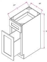 Ashford Series  Frost White Shaker SPICE DRAWER - 1 DRAWER (6"Wx24"D"x34 1/2"H) from The Cabinet Depot