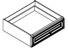 Fairfield Series  Polar White Shaker SPICE DRAWER - 1 DRAWER (6"Wx24"D"x34 1/2"H) from The Cabinet Depot