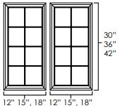 Ashford Series Frost White Shaker BASE 30 KITCHEN CABINET - 2 DOORS, 2 DRAWERS, 1 SHELF (30"Wx24"Dx34 1/2"H)  from The Cabinet Depot