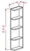 Ashford Series  York White SPICE DRAWER - 1 DRAWER (6"Wx24"D"x34 1/2"H) from The Cabinet Depot