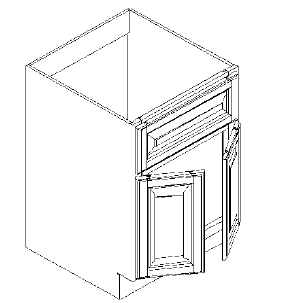 Advantage Series  Dark Chocolate Oak SPICE DRAWER - 1 DRAWER (6"Wx24"D"x34 1/2"H) from The Cabinet Depot    