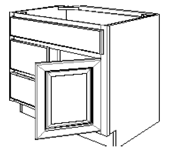 Ashford Series  Charleston Saddle SPICE DRAWER - 1 DRAWER (6"Wx24"D"x34 1/2"H) from The Cabinet Depot