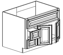 Fairfield Series  Modern Espresso Vanity SPICE DRAWER - 1 DRAWER (6"Wx24"D"x34 1/2"H) from The Cabinet Depot