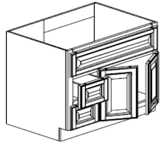 Fairfield Series  Modern Espresso Vanity SPICE DRAWER - 1 DRAWER (6"Wx24"D"x34 1/2"H) from The Cabinet Depot