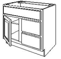 Fairfield Series  Crown Maple Vanity SPICE DRAWER - 1 DRAWER (6"Wx24"D"x34 1/2"H) from The Cabinet Depot