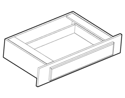 Ashford Series  Grey Shaker SPICE DRAWER - 1 DRAWER (6"Wx24"D"x34 1/2"H) from The Cabinet Depot