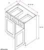 Ashford Series  York White SPICE DRAWER - 1 DRAWER (6"Wx24"D"x34 1/2"H) from The Cabinet Depot