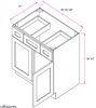 Ashford Series  Frost White Shaker SPICE DRAWER - 1 DRAWER (6"Wx24"D"x34 1/2"H) from The Cabinet Depot