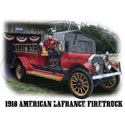 Classic American LaFrance Fire Engine T-shirt S-XXXL