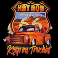 Keep On Truckin' Hot Rod Highway 66 T-shirt S-XXXL