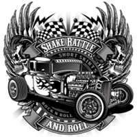 Hot  Rod Deuce Coupe Shake, Rattle And Roll Rat Rod T-shirt