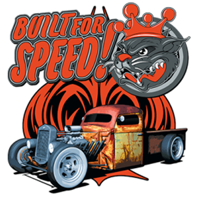 Built For Speed Hot Rod Rat Rod Pickup T-shirt, S-XXXL