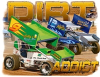 DIrt Track Racing "Dirt Addict" T-shirt